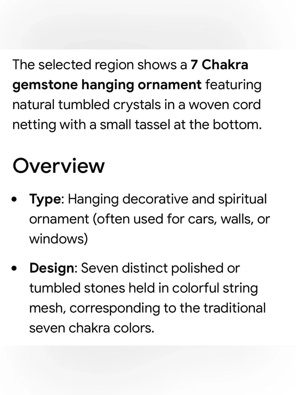 Handcrafted Multicolor Chakra Stone Pendant Necklace Crystal hanging car window